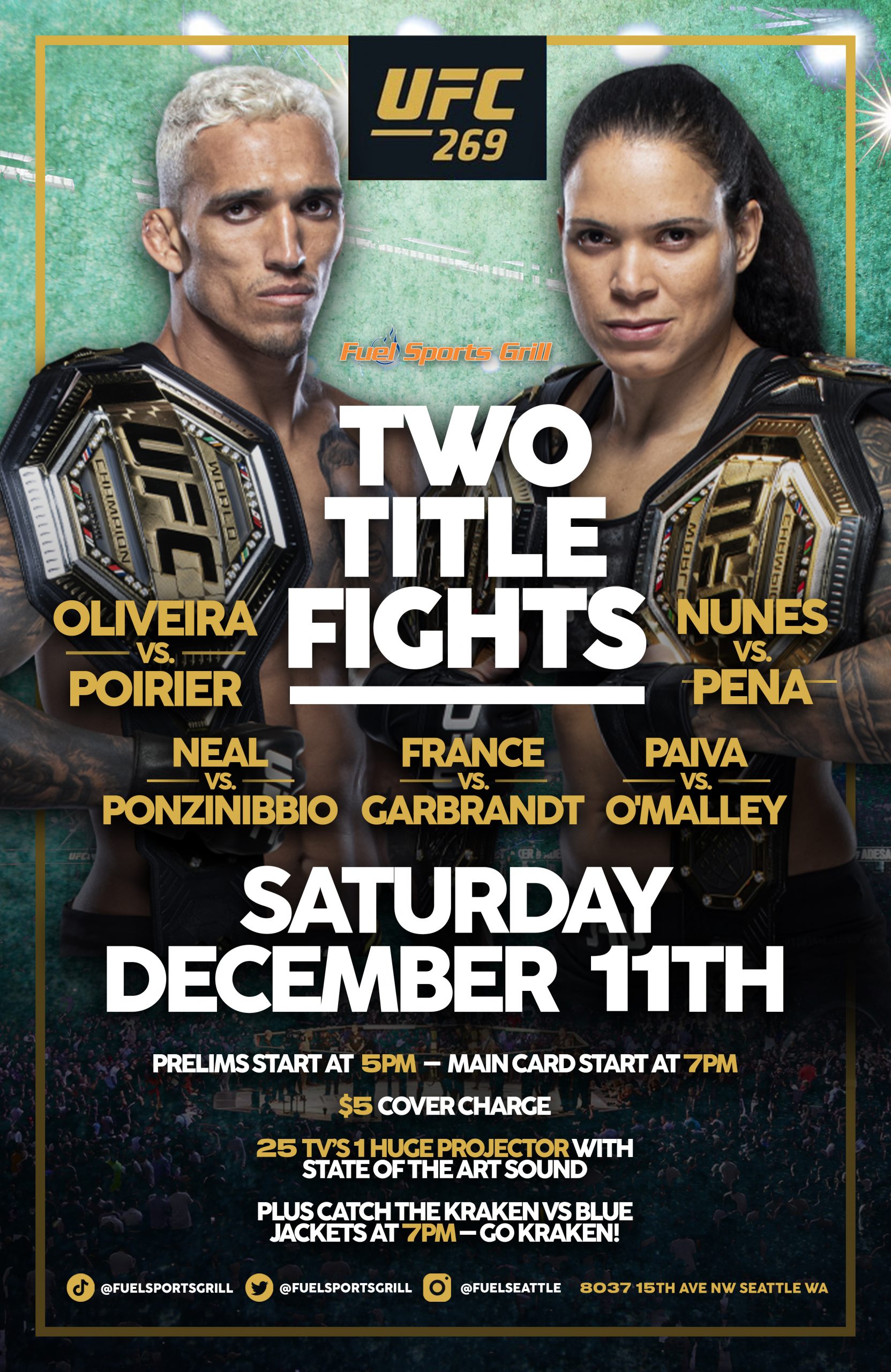 UFC FIGHT NIGHT AT FUEL! Fuel Sports Grill